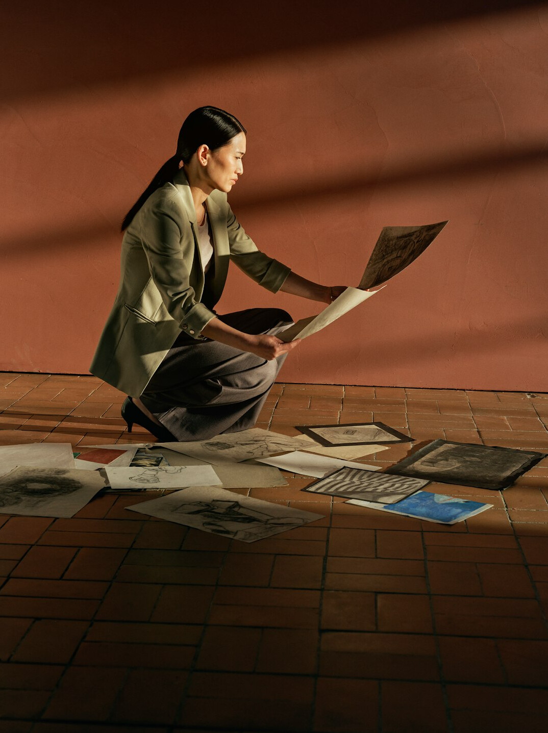 investigator reviewing documents